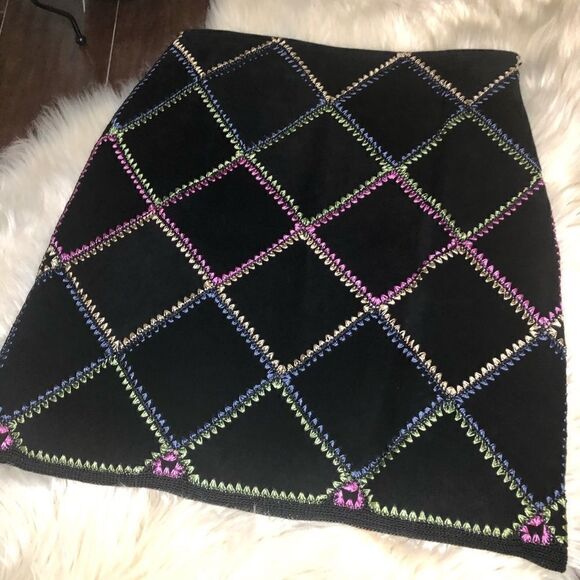 Metrostyle multicolor suede skirt sz 12 - Picture 2 of 8